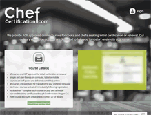 Tablet Screenshot of chefcertification.com